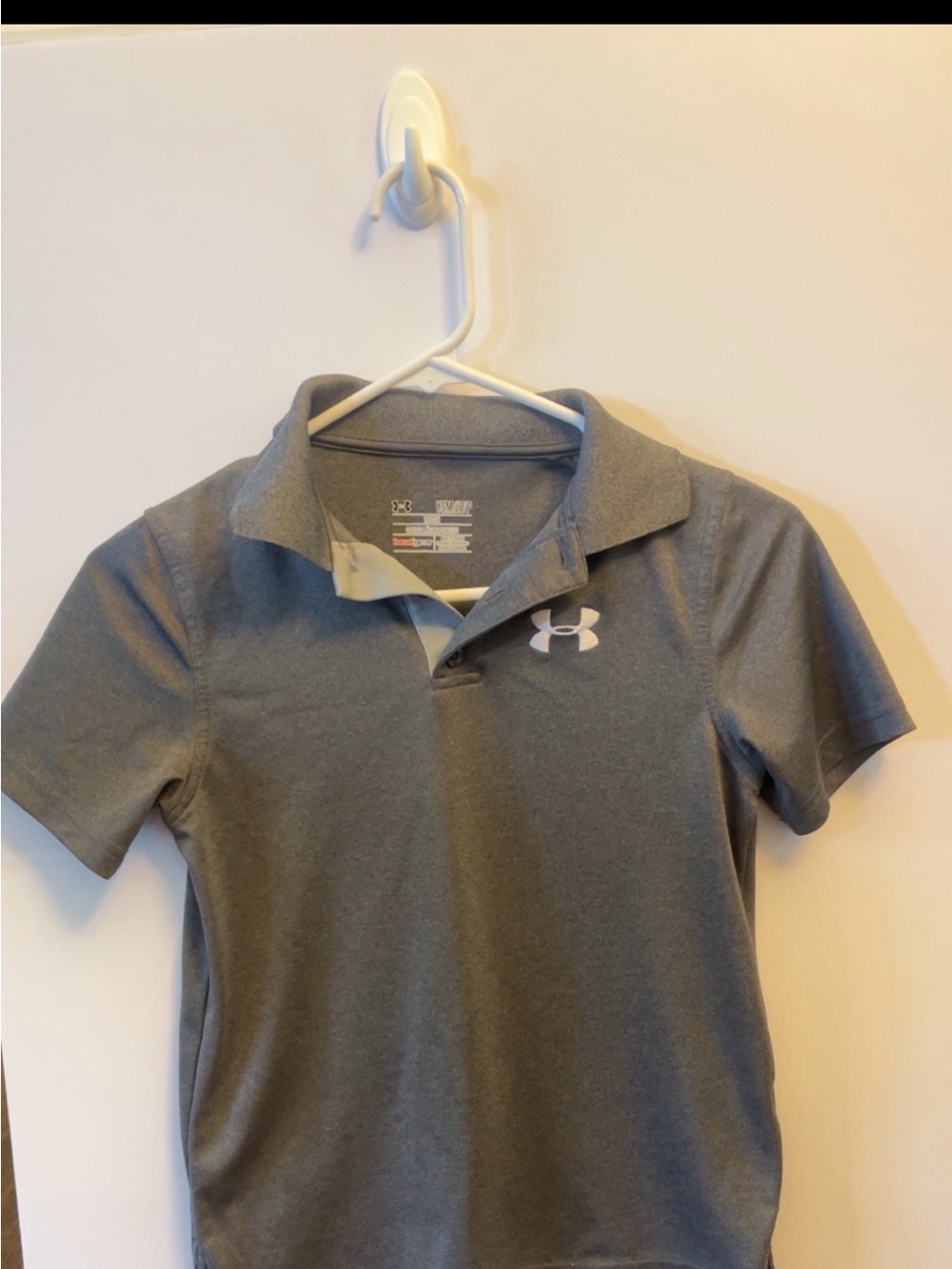 Under Armour Grey Short-Sleeve Polo with Logo